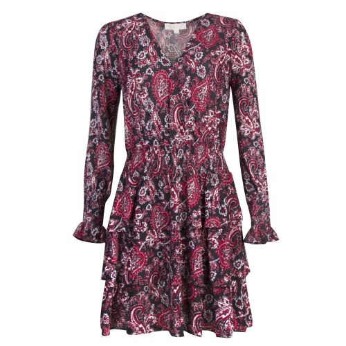 Womens Black Paisley Tiered Dress 34957 by Michael Kors from Hurleys