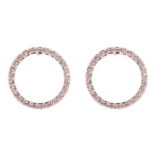 Womens Rose Gold/Crystal Leeza Luunar Circle Earrings 54387 by Ted Baker from Hurleys