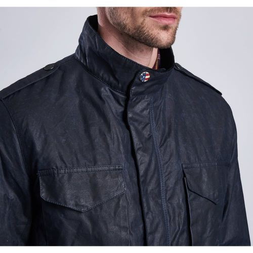Steve McQueen™ Collection Mens Navy Field Waxed Jacket 12354 by Barbour Steve McQueen Collection from Hurleys