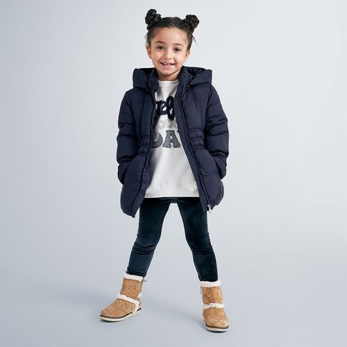 Girls Navy Basic Quilted School Coat 74875 by Mayoral from Hurleys