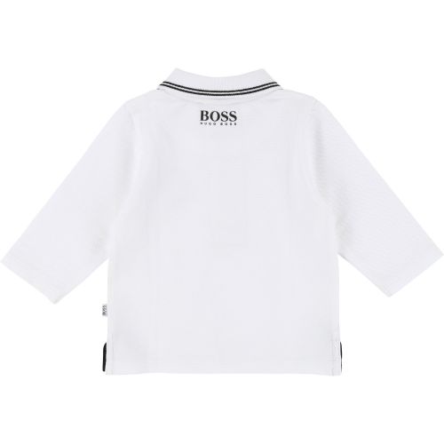Toddler White Tipped Logo L/s Polo Shirt 28368 by BOSS from Hurleys