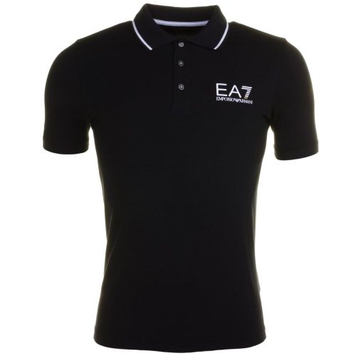 Mens Black Training Core Identity Stretch S/s Polo Shirt 64252 by EA7 from Hurleys