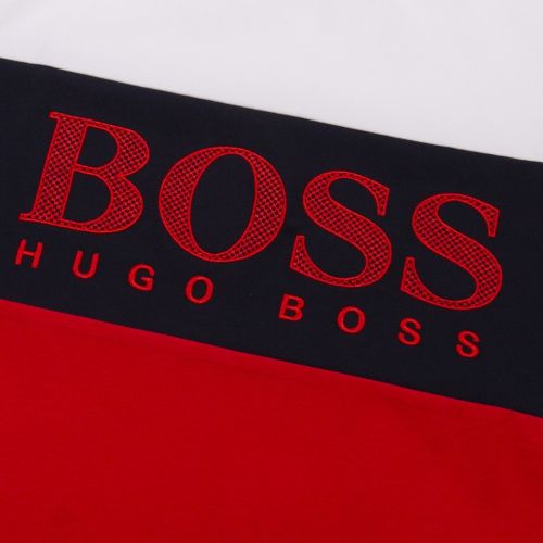 Athleisure Mens Red/Navy Tee 6 Colourblock S/s T Shirt 57037 by BOSS from Hurleys
