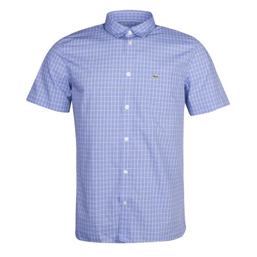 Mens Lagoon Fine Check Regular Fit S/s Shirt 23243 by Lacoste from Hurleys