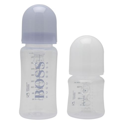 Baby Pale Blue Branded 2 Pack Bottles 55917 by BOSS from Hurleys