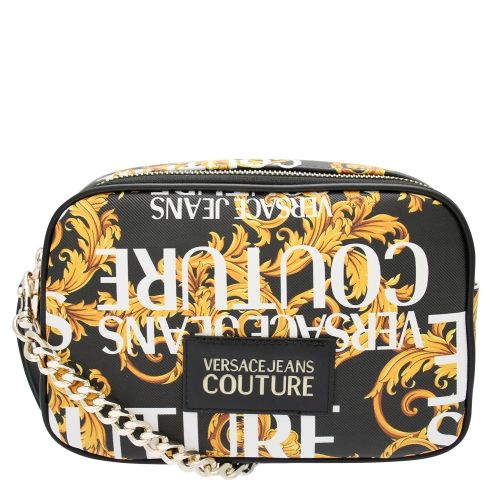 Womens Black/Gold Baroque Print Crossbody Bag 43809 by Versace Jeans Couture from Hurleys