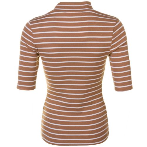 Womens Manuka & Classic Cream Duty Stripe S/s Polo Top 60375 by French Connection from Hurleys