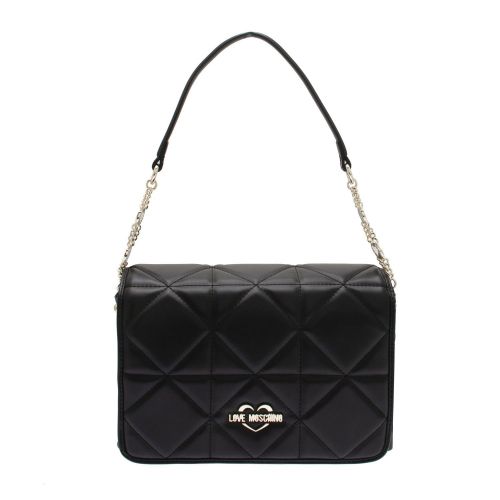 Womens Black Quilted Shoulder Bag 79526 by Love Moschino from Hurleys