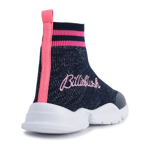 Girls Navy Sock Knit Booties (29-38) 75474 by Billieblush from Hurleys