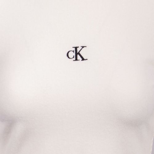 Womens Tofu Velvet Ribbed L/s T Shirt 101184 by Calvin Klein from Hurleys