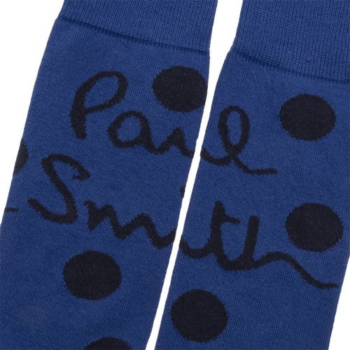 Mens Blue Virgile Logo Socks 105486 by PS Paul Smith from Hurleys