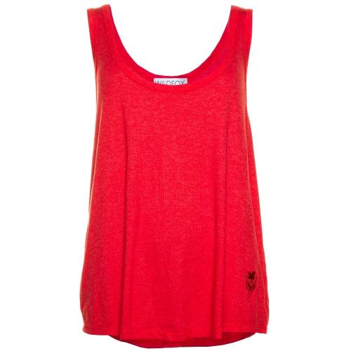 Womens Poppy Red Essentials Road Trip Tank Top 56561 by Wildfox from Hurleys