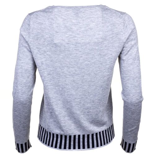 Womens Grey Contrast Detail Knitted Jumper 58974 by Armani Jeans from Hurleys