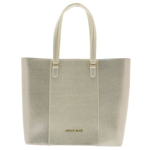 Womens Platinum Crosshatch Shopper Bag 69839 by Armani Jeans from Hurleys