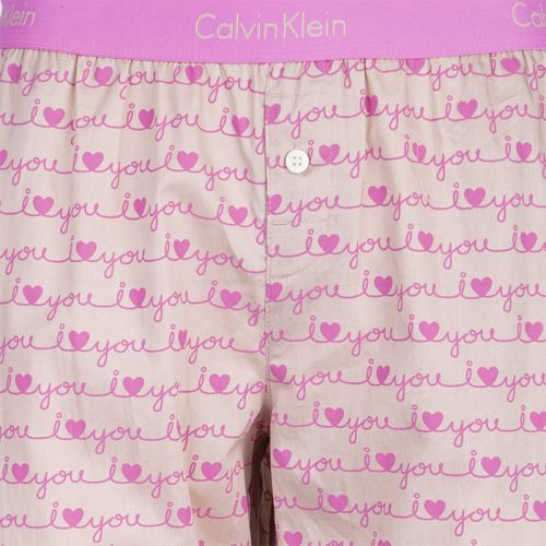 Womens Hollywood Pink Lounge I Heart You Sleep Pants 102067 by Calvin Klein from Hurleys