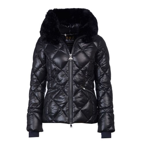 Womens Black Platinum Upfield Quilted Jacket 78926 by Barbour International from Hurleys