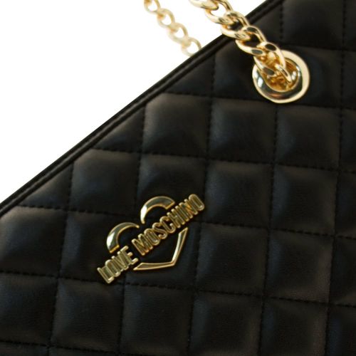 Womens Black Quilted Shopper Bag 14394 by Love Moschino from Hurleys