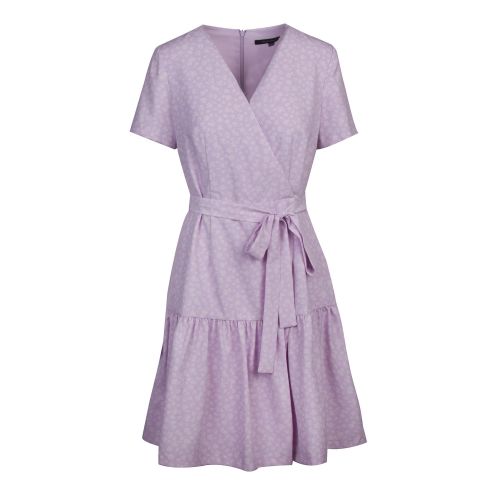 Womens Lavender Frost Mono Armoise Crepe Wrap Dress 42350 by French Connection from Hurleys