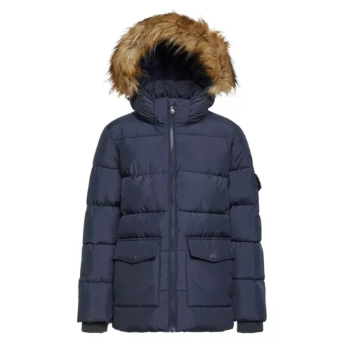 Boys Amiral Authentic Synthetic Fur Hooded Jacket 102947 by Pyrenex from Hurleys