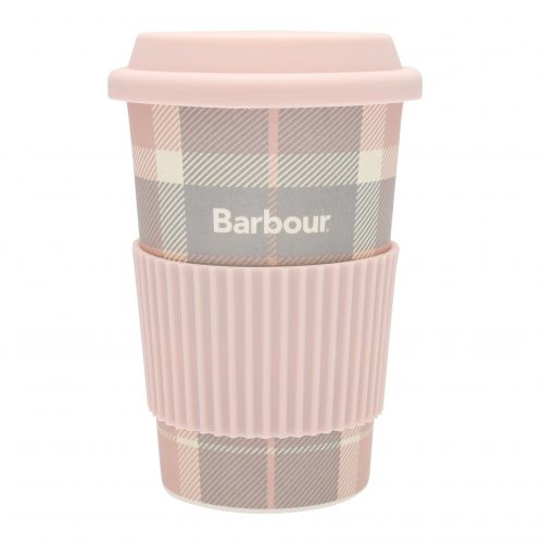 Womens Pink/Grey Tartan Travel Mug 79349 by Barbour from Hurleys