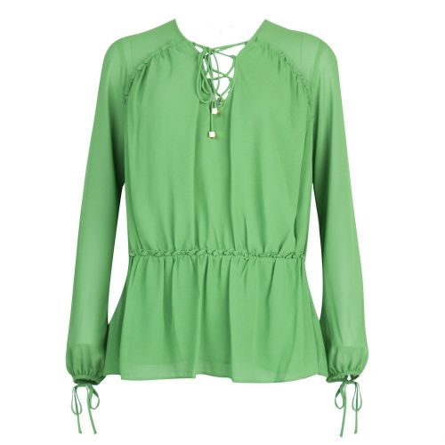 Womens True Green Lacing Panelled Blouse 27135 by Michael Kors from Hurleys