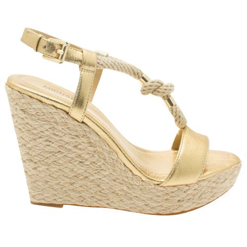 Womens Pale Gold Holly Rope Wedges 8386 by Michael Kors from Hurleys