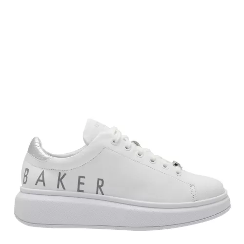 Womens White Ailbaa Platform Sole Trainers 50308 by Ted Baker from Hurleys