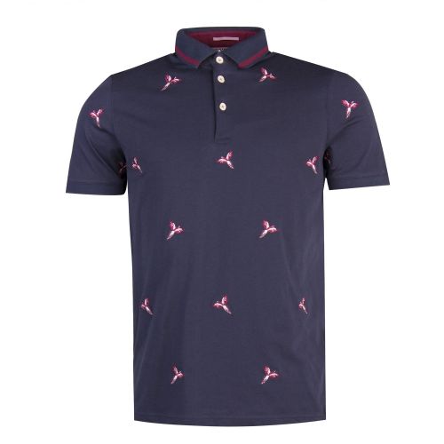 Mens Navy Hapnes Bird S/s Polo Shirt 29286 by Ted Baker from Hurleys