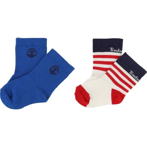 Baby Blue, White & Red 2 Pack Socks 13342 by Timberland from Hurleys
