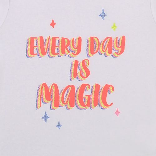 Girls White Every Day Is Magic S/s T Shirt 85122 by Billieblush from Hurleys