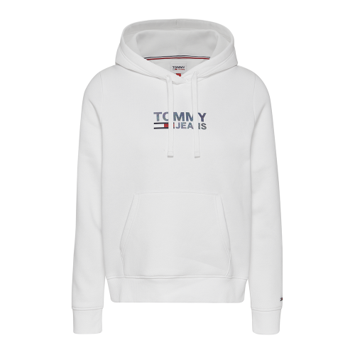Womens White Metal Corp Logo Hoodie 90254 by Tommy Jeans from Hurleys