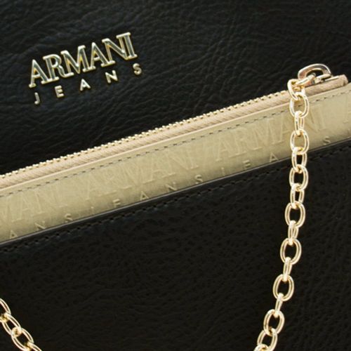 Armani Jeans Croc Skin Purse Black