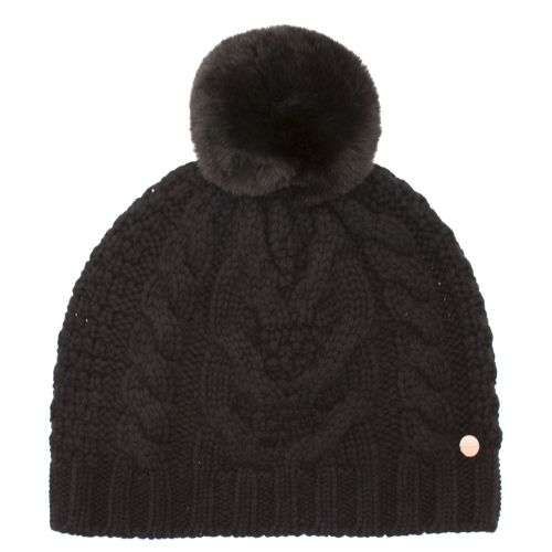 Womens Black Quirsa Knitted Bobble Hat 34159 by Ted Baker from Hurleys