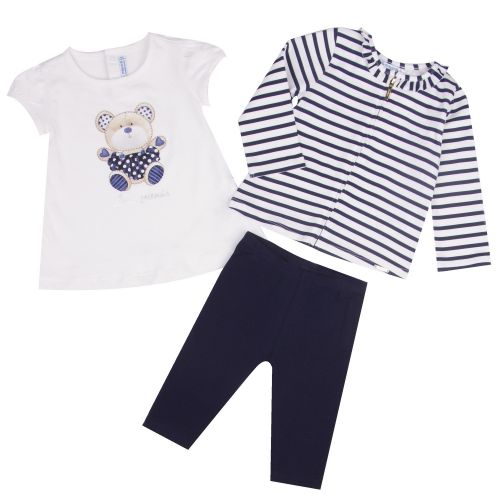 Infant Navy 3 Piece T Shirt & Leggings Set 40094 by Mayoral from Hurleys