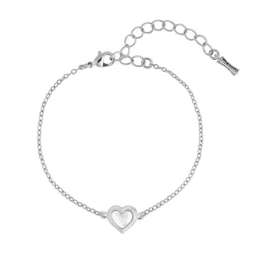 Womens Silver Heleem Mother of Pearl Heart Bracelet 54427 by Ted Baker from Hurleys
