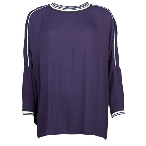 Womens Dark Blue Taped Trim Top 15431 by Replay from Hurleys