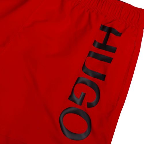 Mens Red Abas Logo Swim Shorts 83994 by HUGO from Hurleys