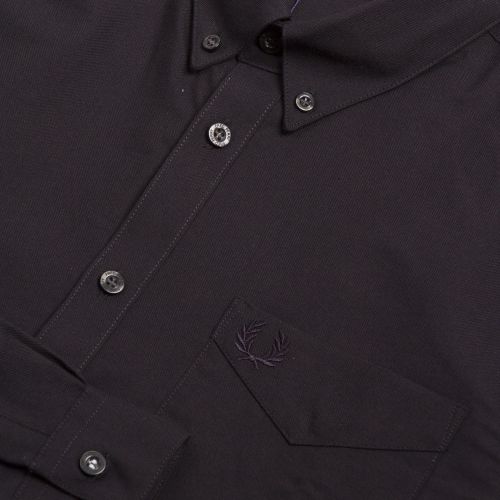 Mens Black Classic Oxford L/s Shirt 32029 by Fred Perry from Hurleys