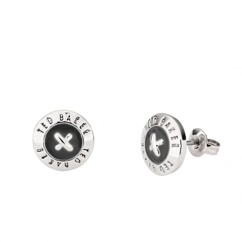 Womens Silver & Black Eisley  Mini Button Stud Earrings 26078 by Ted Baker from Hurleys