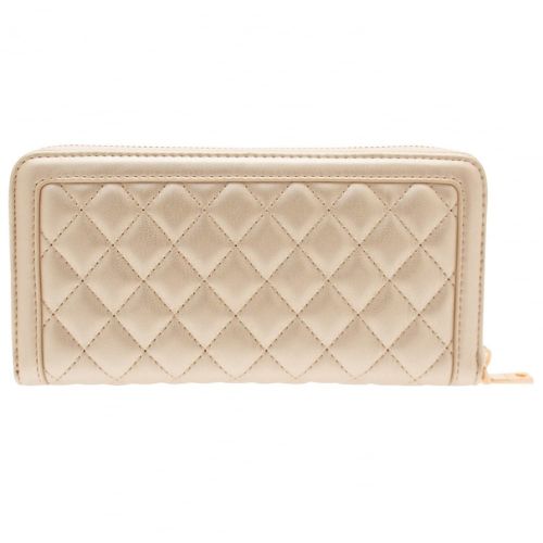 Womens Rose Gold Quilted Logo Purse 18004 by Love Moschino from Hurleys