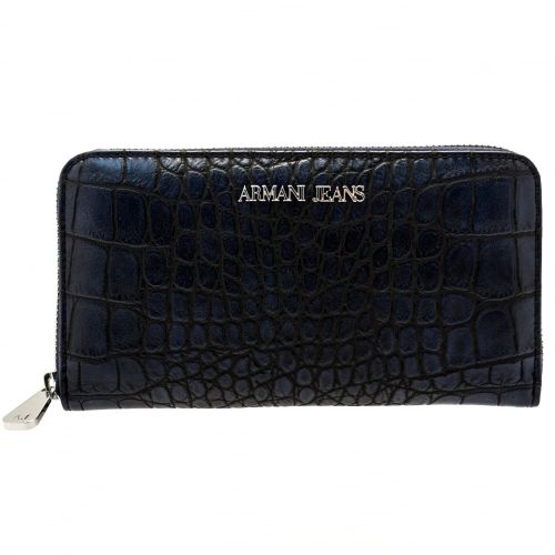 Womens Blue Croc Effect Purse 59141 by Armani Jeans from Hurleys
