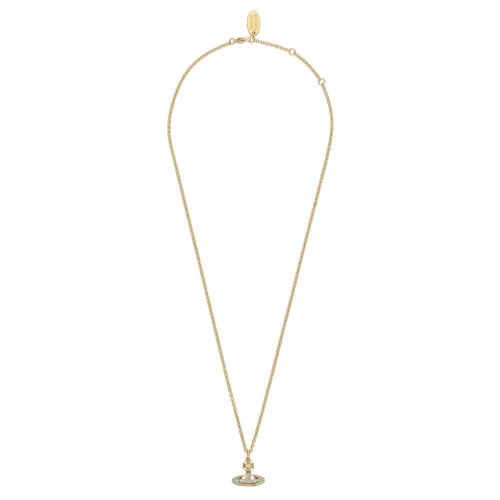 Womens Gold/Cream/Blue Simonetta Bas Relief Pendant Necklace 91244 by Vivienne Westwood from Hurleys