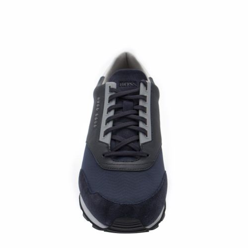 Athleisure Mens Blue Zephir_Runn_Track Trainers 26703 by BOSS from Hurleys