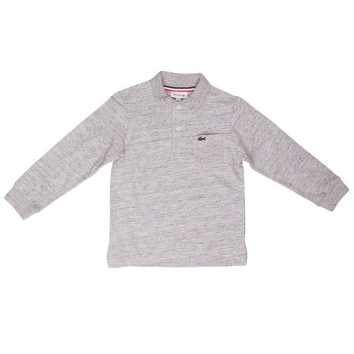 Boys Silver L/s Polo Shirt 14849 by Lacoste from Hurleys