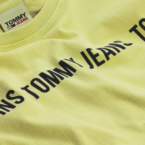 Womens Faded Lime Tape Boxy Cropped S/s T Shirt 87699 by Tommy Jeans from Hurleys