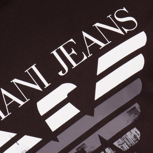 Mens Black Paris Logo S/s Tee Shirt 69582 by Armani Jeans from Hurleys
