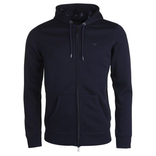 Mens Navy Sml Logo Hooded Zip Sweat Top 22308 by Emporio Armani from Hurleys