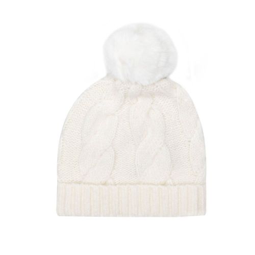 Womens Cream Hannss Chunky Cable Bobble Hat 98172 by Ted Baker from Hurleys