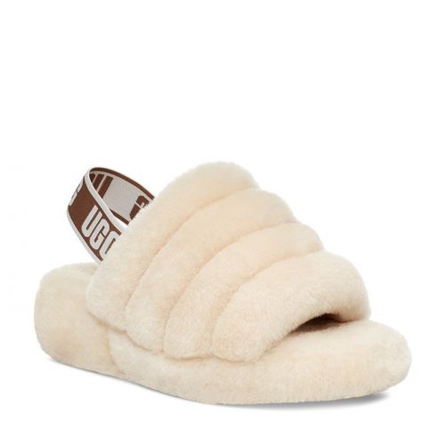 Kids Natural Fluff Yeah Slide Slippers (12-5) 94054 by UGG from Hurleys