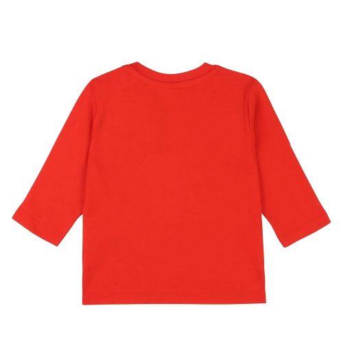 Toddler Red Layered Logo L/s T Shirt 45524 by BOSS from Hurleys